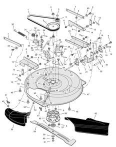 Mower Housing Diagram and Parts List for 309006X78A-SW 2007 Briggs and Stratton Lawn Tractor